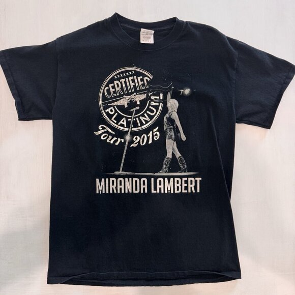 2015 Miranda Lambert Band Tee Shirt Medium Certified Platinum Tour Black Metal - Picture 1 of 7